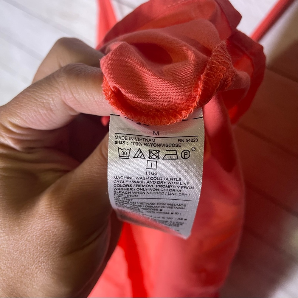 Old Navy Sleeveless V-Neck Maxi Shift Dress Coral Medium - Picture 6 of 6